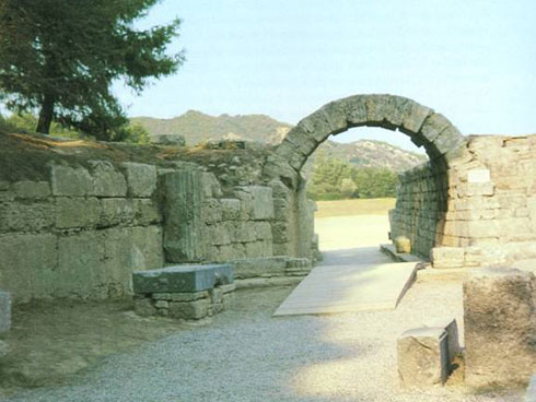 Ingresso dello stadio dell'antica Olimpia